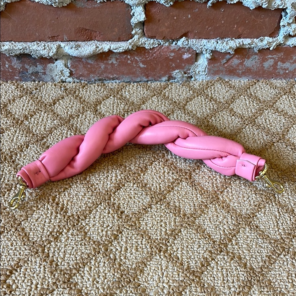 Clare V Pink Braided Puff Shoulder Strap